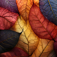 Abstract autumn beauty in multi-colored leaves. High-resolution