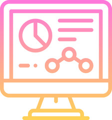 Monitor analytics icon