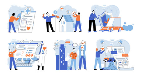 Insurance for car, property, travel, accident, life, medical. Medical, life, and vehicle insurance are often offered in bundled packages Healthcare, finance, and medical service sectors are investing