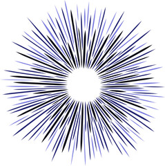 Obraz premium Abstract comic line. Radial speed manga frame, explosion, sunshine background. Vector illustration superhero design 