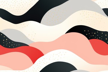 Obraz premium luxury abstract seamless pattern with red black and white waves