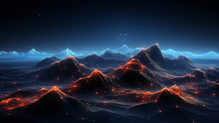 Mountain line technology background.
