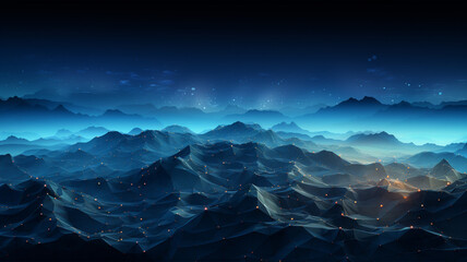 Naklejka premium Mountain line technology background.