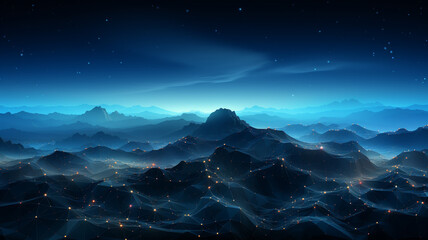 Mountain line technology background.