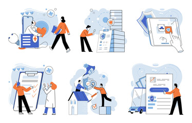 Insurance for car, property, travel, accident, life, medical. Assurance protection is about more thjust peace of mind its about financial security Insurance concept in modern times includes flexible