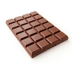 Chocolate bar on a white background. 