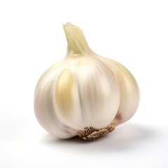 Garlic on a white background. 