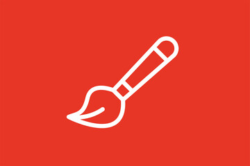 Paint brush illustration.  Vector illustration  in flat style design.