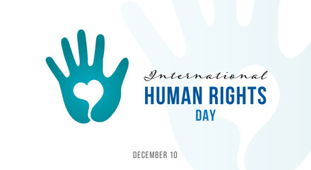 International human rights day. Celebration greeting design on December 10 for background elements, banner, poster