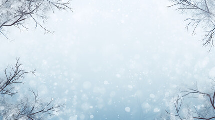 Winter background design with blank space on center This enchanting winter background design captures the serene beauty of a snowy landscape, creating a perfect canvas for your creative endeavors. 