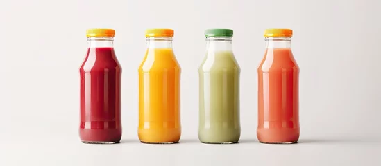 Foto op Plexiglas Three bottles in a juice mock up With copyspace for text © 2rogan