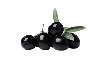 PNG,black olives, isolated on white background