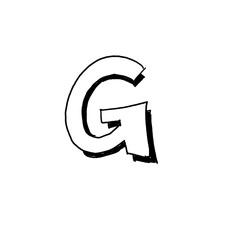 Hand drawn scribbled Letters with a shadow sketch (Black Pencil) - transparent PNG