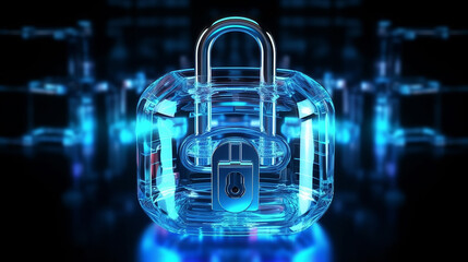 electronic lock internet security concept.