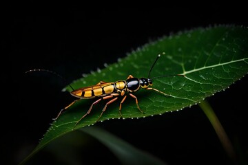 the bug on a leaf