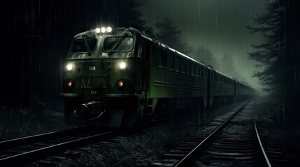 Obraz premium Dystopian Train made with Generative AI Technology