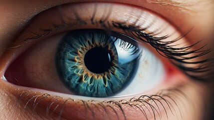 Macro shot of a Human Eye made with Generative AI Technology