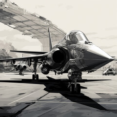 Modern military aircraft, modern weapons. For war in the air. War.