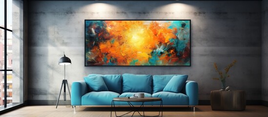 Colorful abstract artwork for interior wall advertising backgrounds and textures