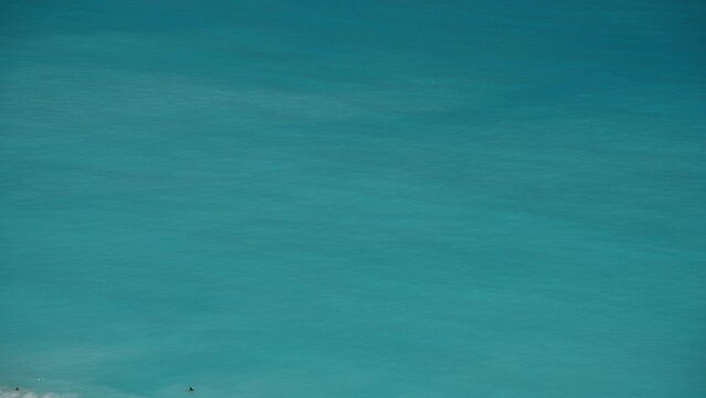 View of turquoise sea and Myrtos Beach, Kefalonia (Cephalonia), Ionian Islands, Greek Islands