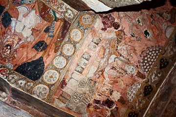 Most panels illustrate legends from the Ramayana, Mahabharata and Siva  Lepakshi Temple, Anantapur District, Andhra Pradesh, India