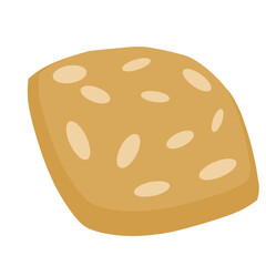 Slice Of Bread with Peanut topping 