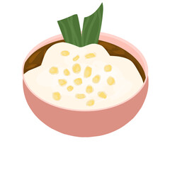Corn porridge with coconut cream 