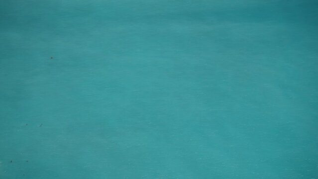 View of turquoise sea and Myrtos Beach from road above, Kefalonia (Cephalonia), Ionian Islands, Greek Islands