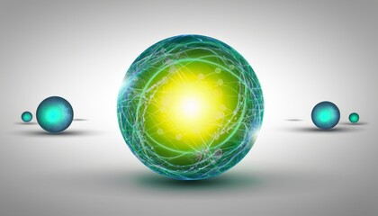 3d glowing ball background.