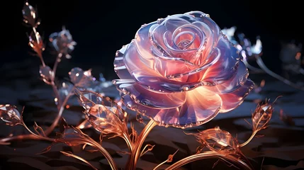 Gardinen Rose - digital abstract depiction made by Generative AI © FEROHORA