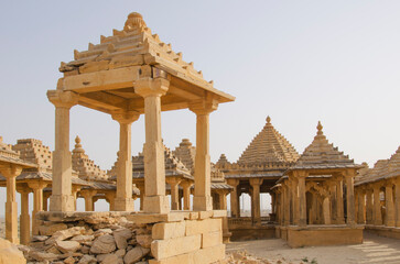 Cenotaphs at Bada Bagh, Jaisalmer, Rajastha, India.