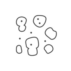 Lupus or skin disease line icon