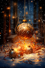 Christmas toys beautiful toy decor. Generative AI.