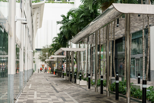 Stock photo scenic walkway through a Miami city scene