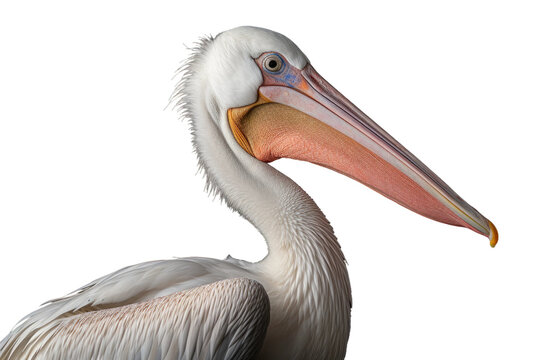 Realistic Pelican Portrait on transparent background
