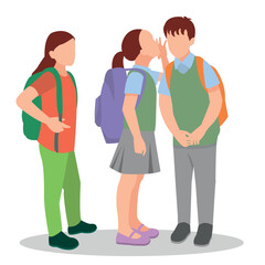 Obraz premium vector illustration of students in different postures