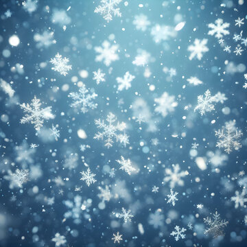 Image of snowflakes falling from the sky