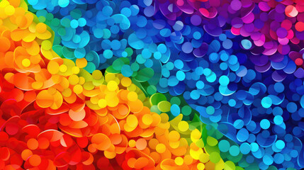 Background made of colorful splashes: Pop Art Celebrates Love, Unity, and Diversity in a Vibrant Parade, with Expressive Textures and Joyful Symbols That Uplift and Resonate in a Diverse Community