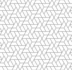 Seamless triangle pattern, monochrome hexagon repeat background, geometric tile, png with transparent background.