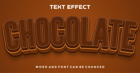 Chocolate editable text effect