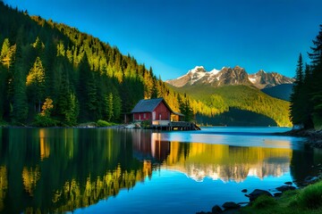 lake in the mountains