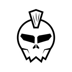 Skull icon. Vector. Isolated on white.