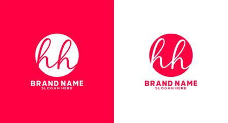 hh Letter Handwriting Signature Logo hh Logo hh icon - obrazy, fototapety, plakaty