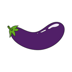 Fresh eggplant. Vegetable. farm product. Hand drawn vector illustration.