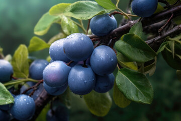 Fototapeta premium plums on the tree