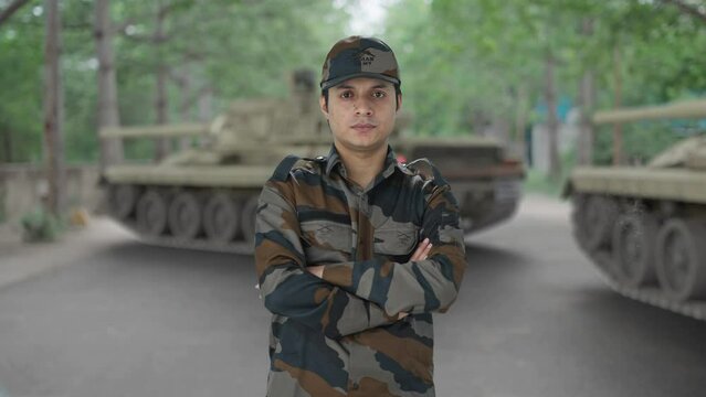 Portrait of Indian army man