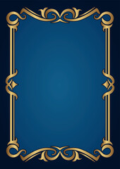 Vintage frame gold floral ornament