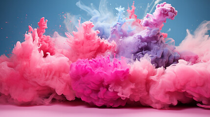 pink and blue HD 8K wallpaper Stock Photographic Image