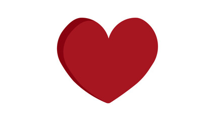 red heart isolated on white