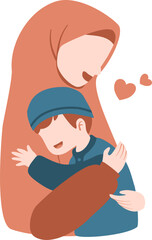 Muslim Mother and Children